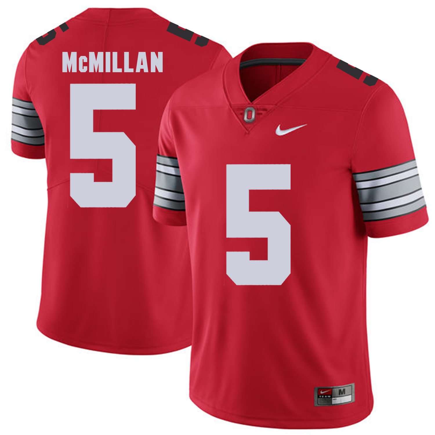 Men Ohio State #5 Mcmillan Red Customized NCAA Jerseys->->Custom Jersey